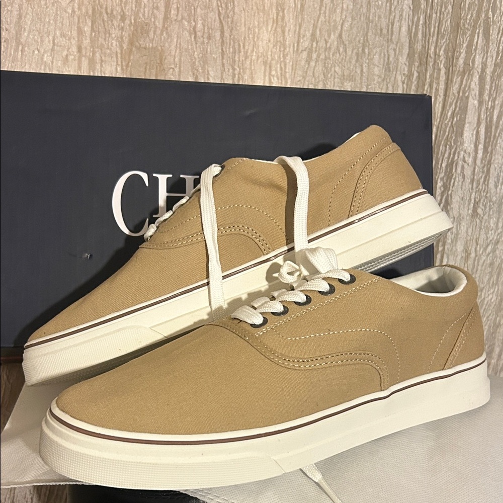 Men's Chace Canvas Lace-Up Sneakers Chaps, Size 9.5 - New with Tags